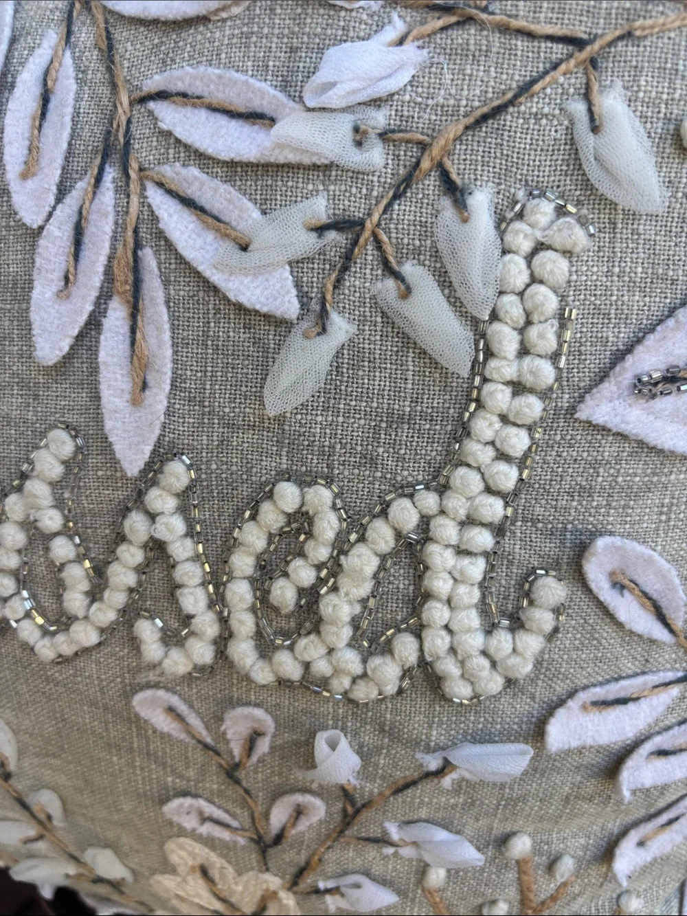 Blessed Embroidered Decorative Pillow